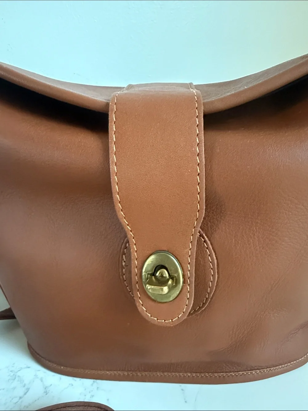 Vintage Coach Nottingham Brown Leather Binocular Crossbody Bag